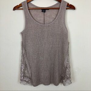 CROCHETED Lace Sided Tank